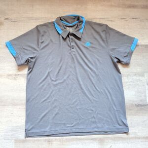AT&T Gray Polo Short Sleeve Employee Uniform Shirt With White AT&T Logo Size XL